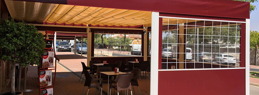 Toldos Chamorro toldo exterior de restaurante